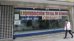 Imagen de archivo un local en cierre en Vigo.