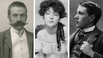 El arquitecto Stanford White, la joven modelo art�stica Evelyn Nesbit y el heredero Harry K. Thaw, los implicados en el��juicio del siglo�