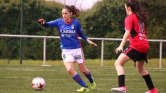 Silvia Fern�ndez en un partido del Oviedo