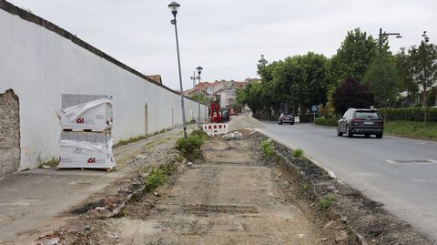 Excavaci�n realizada en las �ltimas semanas frente al tramo de muralla pendiente de intervenci�n.