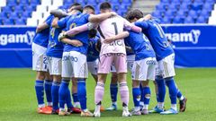 Los jugadores del Vetusta, antes del partido ante el Tudelano