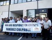 Un total de 84 empleados (en la imagen, el martes) trabajan en Construcciones Crespo. 