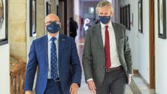 Jos� Manuel Baltar y Alfonso Rueda, este lunes en la Diputaci�n