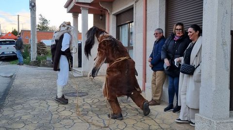 Viana acoge la mayor mascarada de la pennsula Ibrica.Un momento del desfile en Viana.