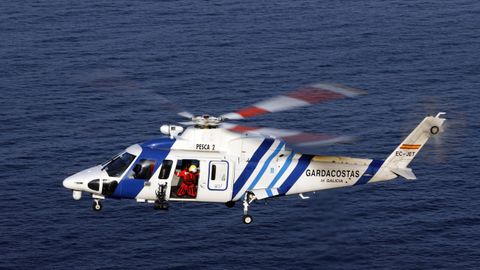 El helic&oacute;ptero Pesca II, con base en Celeiro