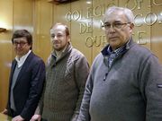 Jim�nez, Jos� L�pez y Arturo Fuentes, en la presentaci�n. 