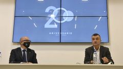 El presidente de la Diputaci�n, Jos� Manuel Baltar, junto con el profesor Eduardo Cebreiros, que coordinar� las actividades de bicentenario de la instituci�n provincial