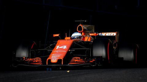 Fernando Alonso durante el Gran Premio de Azerbaiy�n.