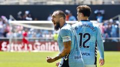 Borja Iglesias celebra el tercer gol del Celta ante el Elche, de su autor�a.