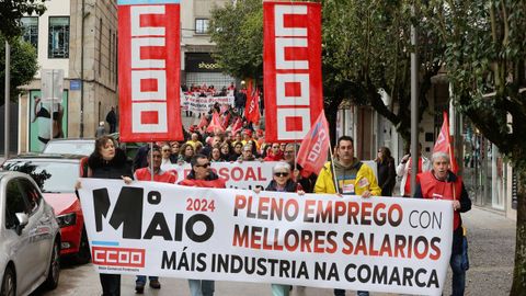 Manifestacin de CC.OO. en Pontevedra por el Primero de Mayo