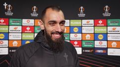 Borja Iglesias, tras el partido de este jueves entre Celta y Estrella Roja.