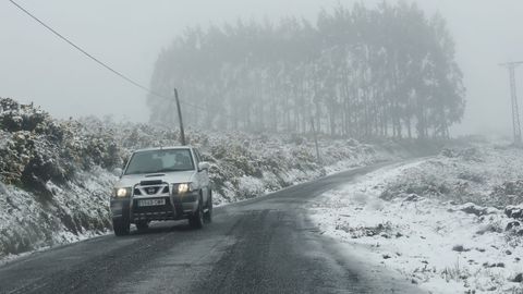 Nevada en O Picato, Lugo, en pleno mes de abril