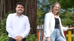 Gregorio Ag�s y Marga Caldas, portavoces municipales del PSOE y BNG de Poio