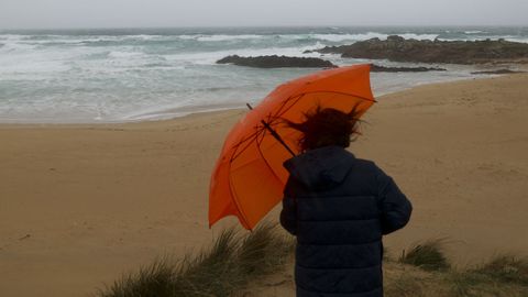 Temporal en Donios, en Ferrol