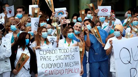Profesionales sanitarios del Cl�nic de Barcelona, donde se hizo el estudio