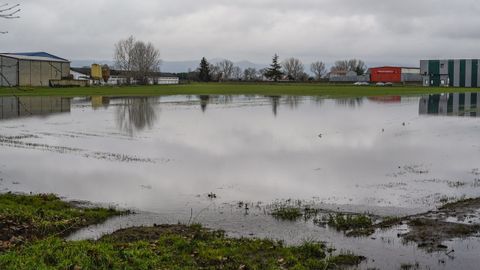 Imagen de una finca de cultivo inundada a consecuencia de los temporales del pasado invierno