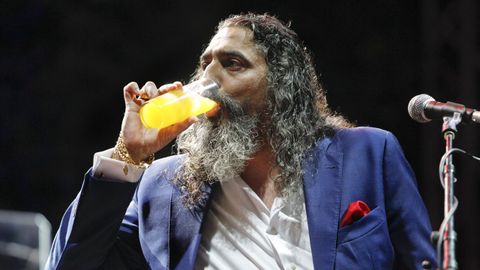 Diego, el Cigala, durante un concierto en Vilagarc�a en el 2018