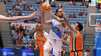 Francis Alonso durante la final de la Copa Galicia ante Leyma