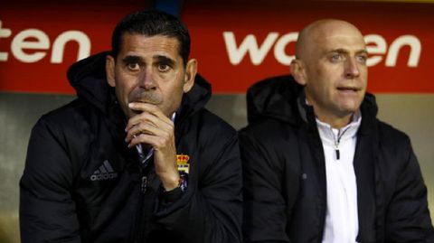 Fernando hierro junto a Julin Calero