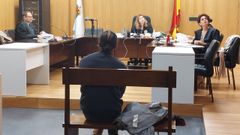 El acusado durante el juicio en Ourense