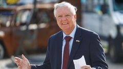 Lindsey Graham en Kiev el pasado viernes tras el encuentro que mantuvo con Zelensky.