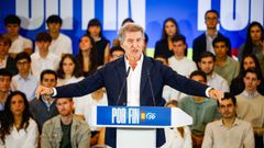 Alberto N��ez Feijoo, en el mitin de Barcelona donde proclam� candidato al Congreso a Xavier Garc�a Albiol.