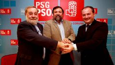 En la imagen, Sacrist�n, Caama�o y Riob�o.