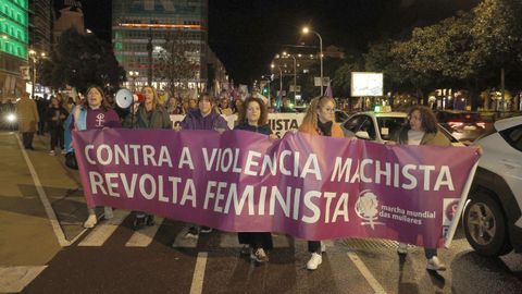 Manifestación contra la violencia machista realizada en A Coruña el pasado 25 de noviembre, Día Internacional de la Eliminación de la Violencia contra la Mujer.