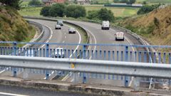 La autopista, a su paso por el municipio pontevedr�s de Valga