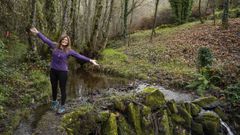 Lorena Parada en una de las ubicaciones de Castrelo do Val donde realiza las actividades