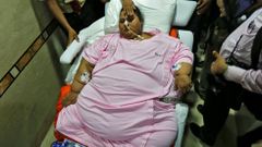 La mujer m�s gorda del mundo sale del hospital pesando 200 kilos menos