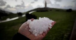 La concatenaci�n de tormentas provoc� importantes golpes de granizo a lo largo de la jornada. 