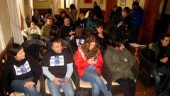 Los miembros de la Plataforma Sarrriana polo R�o explicaron su manera de actuar en una rueda de prensa en La Uni�n