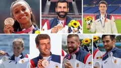 Las siete medallas gallegas en Tokio 2020