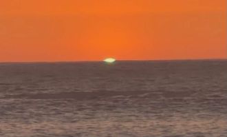 Captan un rayo verde de A Guarda