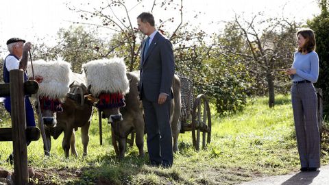 Los Reyes entregaron el Premio al Pueblo Ejemplar de Asturias, que este a�o ha reca�do en la aldea de Pore�u, en el concejo de Villaviciosa