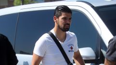 Nolito, a su llega a la ltima concentracin de la seleccin espaola