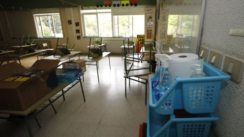 Foto de archivo del interior de un aula del CEIP Vista Alegre de Burela