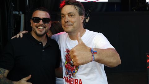 Celebraci�n del ascenso de la UD Ourense a Primera Federaci�n en la plaza Mayor de la ciudad.