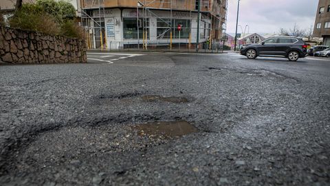 Rotonda de Pad�n, en Ribeira.