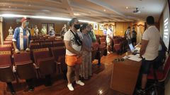 Directivos y socios del Puebla rindieron un minuto de silencio a los aficionados blanquiazules fallecidos