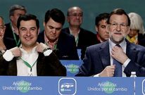 Mariano Rajoy (derecha), junto al nuevo l�der del PP de Andaluc�a, Juan Manuel Moreno.