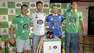 Toni Pérez, Nuno Paiva, Blai Roca y Tombita, durante el acto de presentación