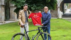 Abraham Olano, en Santo Estevo con Manuel Baltar