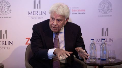 El expresidente Felipe Gonzlez particip este mircoles en un coloquio en el Crculo Ecuestre de Barcelona