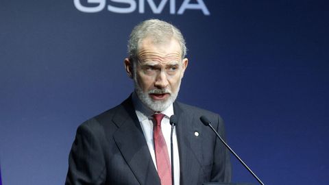 Felipe VI en su intervenci�n en la cena inaugural del Mobile World Congress