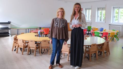 La conselleira Fabiola Garc�a en la escuela Virxe de Covadonga de Ourense