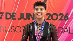 El gimnasta del Maniotas vigu�s Unai S�nchez.