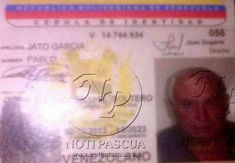 <span lang= es-es >Documento de identidad</span>. El empresario oriundo de Triacastela tena doble nacionalidad, espaola y venezolana.