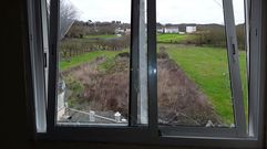 As� quedaron las ventanas de la habitaci�n en la que se produjo la explosi�n